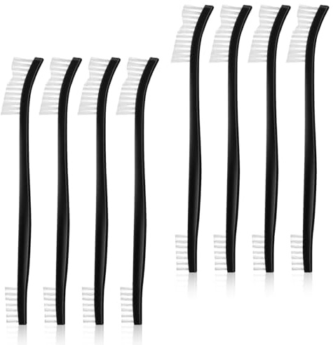 8PCS Small Jewellery Cleaning Brush,Double Ended Nylon Brushes for Cleaning, Soft Bristle Brush for Jewelry Bicycle Car Shower Head