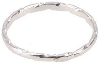 Schmaler gegliederter Silberring, handgefertigt, zierliches Design