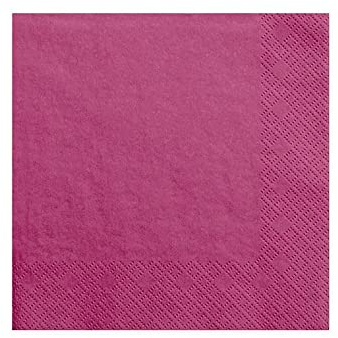 Servietten, 3-lagig, Dunkelrosa, 33x33cm, 20 Stck./Pckg. SP33-1-006