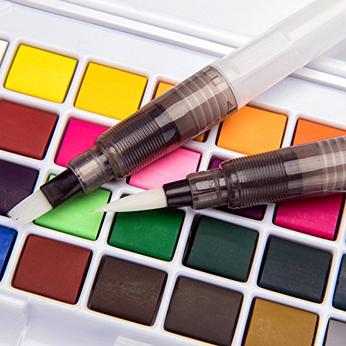 Garosa Deckfarbkasten Aquarellfarbe Set Wasserfarbe mit Pinsel Malkasten für Anfänger Profis Zeichnung(12 Colors)