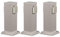 ledscom.de 3 pièces Colonne de Prises de Courant de Jardin Polly pour l'extérieur, IP44, 2X, Acier Inoxydable, INOX, carré, 27 cm