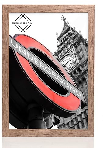 rahmengalerie24 Bilderrahmen Fotorahmen 30x70 cm Apfel bilderrahmen zum aufhängen MDF picture frames Farbe und 40 verschiedene Größen wählbar ohne Passepartout Rahmen London
