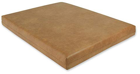 Fränkische Schlafmanufaktur Orthopädische Duo Hundematratze, Hundebett aus Visco - Schaumstoff Basis Größe 80x100, Farbe Hellbraun
