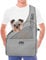 Nasjac Haustier Hund Riemen-Fördermaschine, Welpe Reisetasche Tote Verstellbarer gepolsterter Gurt Atmungsaktives Netz Harte untere Stütze Kordelzug Vordertasche Waschbar, unter 7.0kg (Grau)