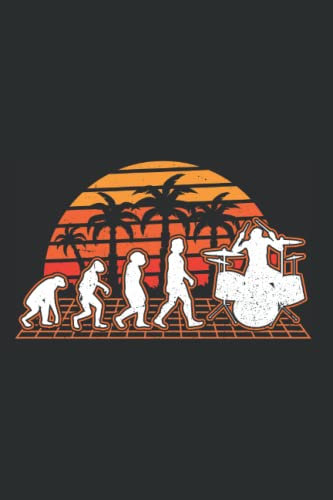 Schlagzeug Notizbuch: Schlagzeug Evolution Sunset Drummer Schlagzeuger / 6x9 Zoll / 120 leere Notenblätter Seiten