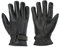 Herren Handschuhe mit Lammfell und Fleece gefüttert, Schwarz, Schwarz , 95