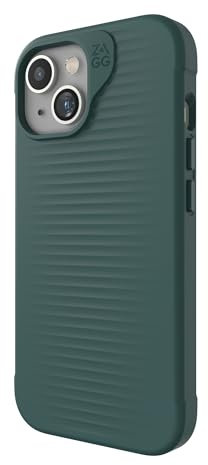 ZAGG Luxe Snap iPhone 15 Hülle - schützende Handyhülle, Fallschutz (3 m), strapazierfähiges Graphen-Material, schlanke und leichte MagSafe-Handyhülle, Grün