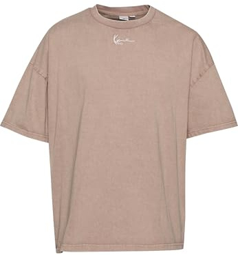 Karl Kani Herren KM234-057-3 KK Small Signature Heavy Jersey Washed Boxy Tee Sand, XS