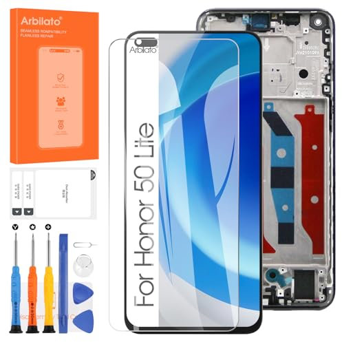Arbilato - Pantalla para Huawei Honor 50 Lite / Honor X20/Nova 8i Reemplazo NTN-L22 NTN-LX1 NTN-LX3 Pantalla LCD Pantalla Táctil Digitalizador Montaje Piezas de Reparación (Negro con Marco)