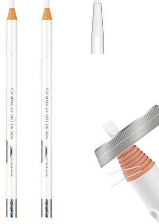 Eyebrow Tattoo Pen,Pull Cord Peel-off Augenbrauenstift,Augenbrauenstift Tattoo Make-Up,Waterproof Eyebrows Pencil,Tattoo Makeup And Microblading Supplies,Eyebrow Pen für Augen Make-Up,Weiß,2 Stück