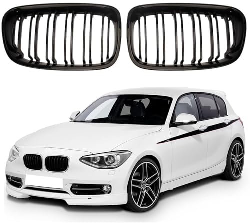 Gloss Black Kühlergrill für 1 Series F20 F21 Nieren Doppel Bar Front Grille (F20 2011-2014)