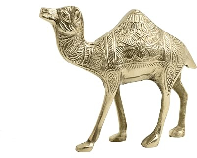 Vastu Vardan Brass Camel Statue | 7 Inch Approx | Designed Camel Showpiece for Home and Office | Vastu Remedy | Zonal Placement - West, North-West | Brass Idol for Home Dcor