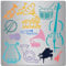 GORGECRAFT 16 x 16cm Musikinstrumenten-Schablonen Metall-Journal-Schablone Musik-Schablonen Edelstahl-Vorlagenwerkzeug Für Holzbrandmalerei Und Gravur Scrapbooking Basteln DIY