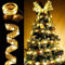 SULOLI Weihnachtsbaum LED Lichterkette,10 meter Glänzende Lichter Bänder,Weihnachtsband Lichter für Weihnachten Garten Party Hochzeit