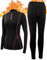 SIMIYA Thermounterwäsche Damen, Skiunterwäsche Funktionsunterwäsche Set Extra Warm und Atmungsaktiv Thermo Unterwäsche Damen mit Reißverschluss für Winter(Schwarz Rosa,M)