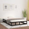 Sufrk Massivholzbett Bettgestell Bed Frame Bett Mit Bettkasten Hausbett Bett Massivholz Schwarz 180x200 cm