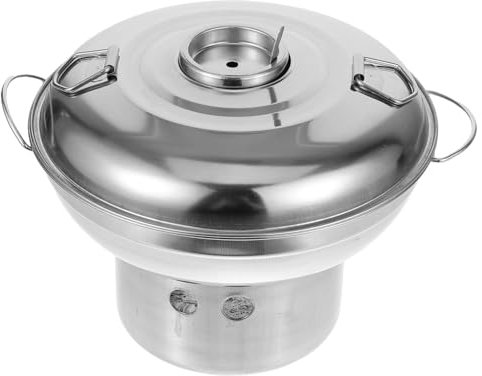 FUNOMOCYA Edelstahl Hot Pot Mit Alkohol- Tragbarer Hitzebeständiger Kochtopf Für Zuhause Und Camping Für Leckeres Fondue Und Suppen Langlebig Und Einfach Zu Reinigen