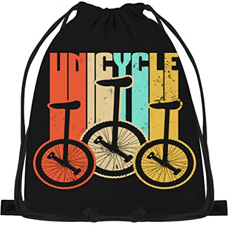 Retro Einrad Rucksack Hipster Stoff Beutel Mit Kordelzug Einkaufsbeutel Für Damen Reisen Urlaub