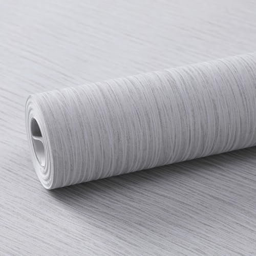 Pamatio Lines Textured Wallpaper Light Gray Neutral Elegant Stripes Feature Wallpaper Non-Woven Bedroom Living Room TV Background Hallway Modern Wall Paper, 53cmx950cm