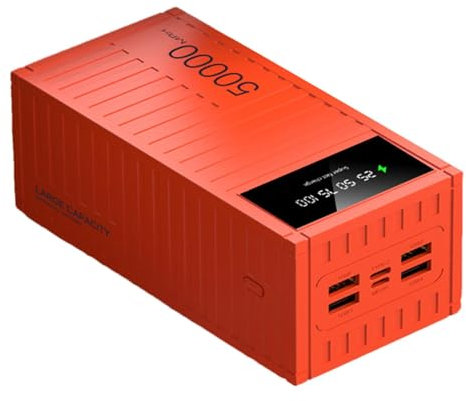 50000mAh Charging Bank, 66W Fast Charging Charger, Portable Energy Bank, Phone Battery Bank, 50000mAh Capacity powers Banks for Hiking, Camping, Journey, Outdoor (Black, White, Red, Yellow)