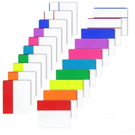 FYOBOT 1200 Pieces Tabs 2 Inch Sticky Index Tabs, Colored Page Markers Repositionable Divider Tabs (60 Sets 10 Colors)