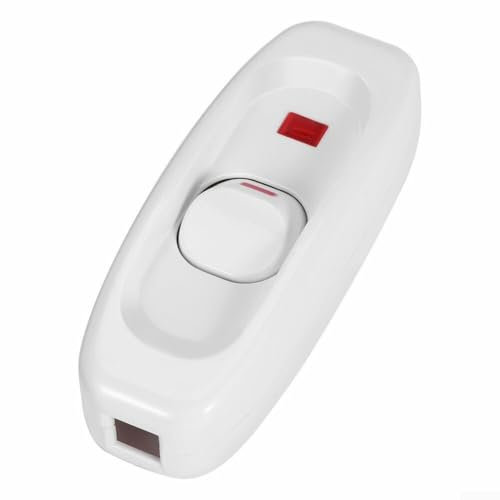 Interruttore con cavo per luce da scrivania, sostituisce il vecchio interruttore, 240 V 10 A, indicatore LED, facile installazione (bianco)