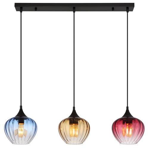 Globo Dining Room Light Pendant Light Ceiling Light Glass 3 Bulbs