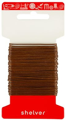 Necklace Cord, Waxed Cotton Cord for Jewellery Making and Craft Projects (Brown - 1mm)