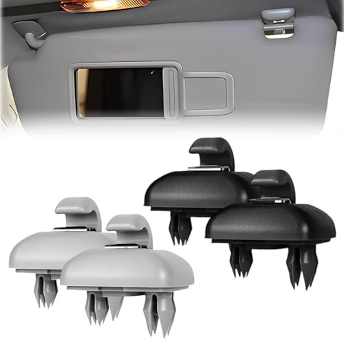 Ganci per parasole auto, 4 Pezzi Clip per Visiera Auto, Supporto Parasole per Auto, Gancio Parasole Staffa Sostituzione Compatibile con A1 A3 A4 A5 Q3 Q5 (8E0 857 562) A7 B6 B7 B8 S4 S5