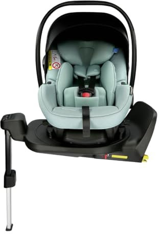 Avionaut Pixel Pro 2.0 C Babyschale – ADAC TEST – Leichtester Kindersitz (0–13 kg, 40–86 cm) – Ergonomisch & AGR-zertifiziert und Base IQ Orbit (Mint)