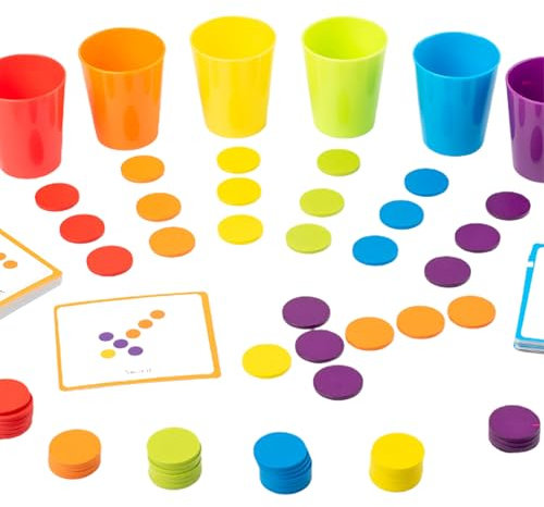 SVCEQZE Stapelbecher Regenbogen, 20x5,5x11cm Sport Stapelbecher, Stapelspiel Kinder, Stack Cups, Frühe Bildung Entwickeln Spielzeug, Farbklassifizierung Und Interaktives Lernen Für Kleinkind