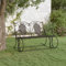 CINDERFUL Schaukelbank 2-Sitzer 113 cm Schwarz Stahl Terrassen Sitzmöbel, Gartenbänke