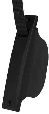 TELKES - Recogedor de Persiana sin Pivote para carpinterias de PVC. Enrollador de persiana para embutir en Obra. (Negro, Cinta 18mm)