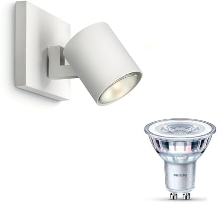Philips Runner Aufbaustrahler (Weiß) - 1-Flammig - Nicht dimmbar | Wand- oder Deckenstrahler - GU10 - Warmweiß