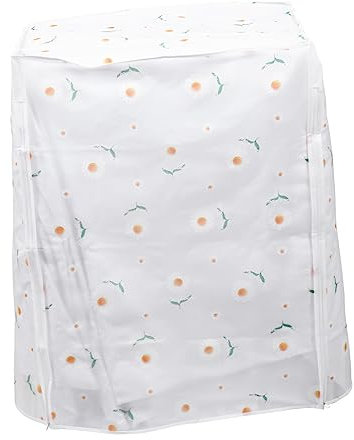 LABRIMP Funda Protectora para Lavadora de Carga Frontal Diseño de Pequeñas Margaritas Protección contra Polvo y Agua para Cocina Baño y Patio