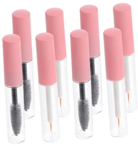 COLLBATH Nachfüllbare Mascara Tubes und Eyeliner Fläschchen mit Rosa Verschluss Leere Wimperntusche Behälter für Wimperncreme Tragbar für Damen Make up Unterwegs
