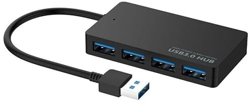 USB 3.0 Splitter Hub 4 Port Ultra Slim with 5Gbps Data Transfer, USB Extender for Mouse, Keyboard, Flash Drive, U Disk, Printer, Compatible with Laptop, Desktop PC, Xbox, PS5 (4 Way USB 3.0 Splitter)