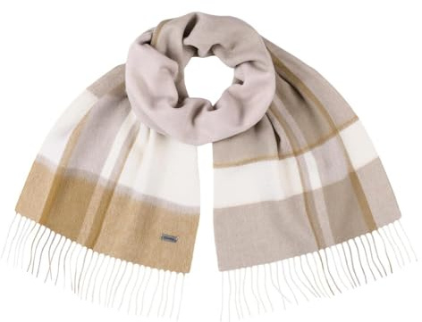 Giesswein Schal Hocheck - Wollschal mit Karo-Muster | 100% Lammwolle, weich, warm & elegant, 164 x 32 cm – stilvoller Damen- & Herrenschal, zeitlos