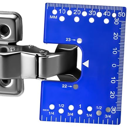 Distanziale per Montaggio Cerniere Porta - Kit 2 Pezzi Magnetico con,Distanziali di Posizionamento per Cerniere - per Armadio Ristrutturazione Casa Laboratorio Fai Da Te