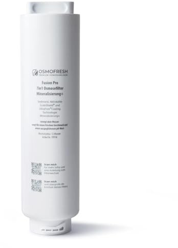 OsmoFresh 7in1 Ersatzfilter Fusion Pro mit Mineralisierung | Membranschutz | ScaleShield | 7 stufiger All-in-One Filter | Reinigung, Geschmack und Mineralien (7in1)