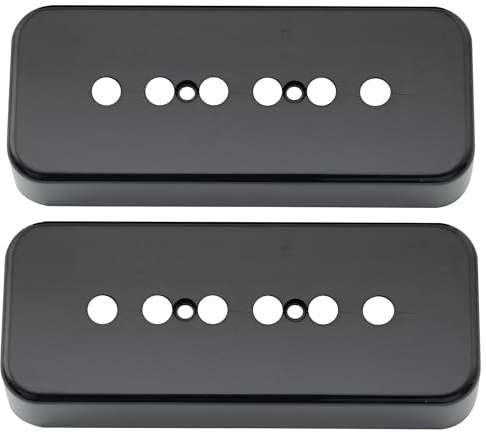 Musiclily Pro P90 Soapbar Tonabnehmer Kappen Schwarz 2er Set | Kunststoff, für USA LP E-Gitarre