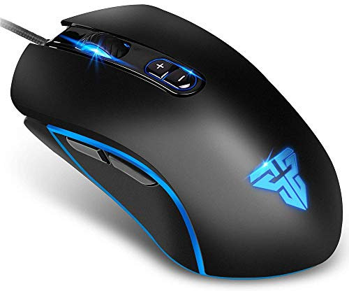 FANTECH Basic Wired Gaming Mouse X9, RGB 7 Macro Buttons Programmable True 4800 DPI Claw Grip Comfort Beginner Gaming Mouse for Window PC, Black