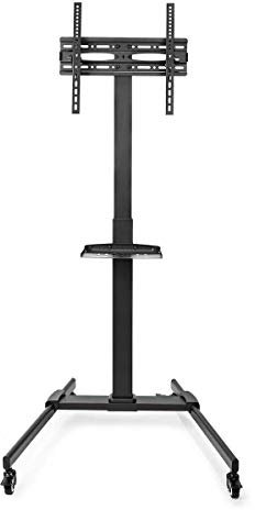 Support TV sur Pied - 32-55 - Poids d'écran Maximal Pris en Charge: 35 kg - Design Colonne Prime - Hauteurs pré-fixées réglables - Verrouillage par Pression - Acier - Noir