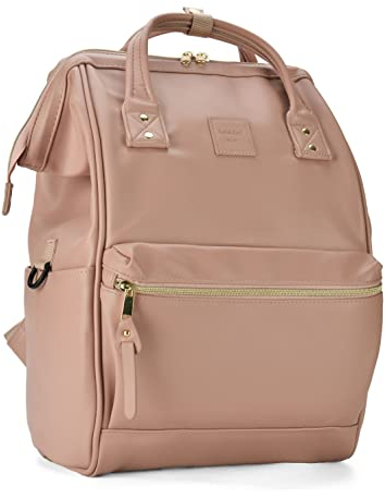 Kah&Kee Damen Leder Rucksack - Elegantes 15 zoll Laptoprucksack für Lehrerinnen und Arbeitsamkeit im Büro mit diebstahl
