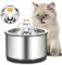 Diealles Shine Fontaine à Eau pour Chat Silencieuse en 4 étapes 2.5L avec Lumière LED et Filtre