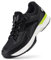 FitVille Extra Weit Tennisschuhe Herren Breit Hallenturnschuh Atmungsaktiv Training Schuhe für Tennis Badminton Walking Fitnessstudio Schwarz 44.5 EU X-Weit