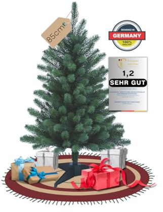 SCHAUMEX Premium Künstlicher Weihnachtsbaum - 100% Spritzguss - Naturgetreue Nordmanntanne, Verschiedene Größen erhältlich (Ohne LED Beleuchtung, 85cm)