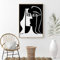 The Kiss Poster Picasso Wall Art Matisse Abstrakte Frau Leinwand Gemälde Schwarz-Weiß-Bilder auf Home Wanddekoration 50x75cm (20x30in) Rahmenlos