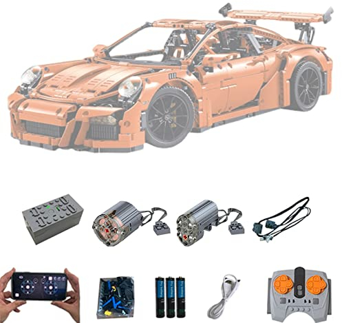 TETK Super Motor und Fernbedienung Upgrade Zubehör, Einstellbare Geschwindigkeit, Power Functions Motor Set Kompatibel(Nicht Enthalten Modell)