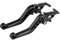 Motorrad Bremshebel 1 Paar Motorrad Bremsgriff Aluminium Bremshebel Kupplungshebel Doppelscheibe Für die meisten Motorräder, Roller, elektrischem Fahrrad (Schwarz)